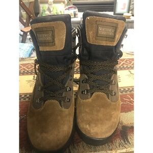 Northwest Territory Mens 64102 Brown Leather Hiking Boots Size 13 Trail Shoes